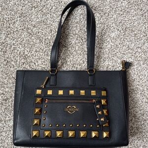 Love Moschino Black Tote with Gold Accents